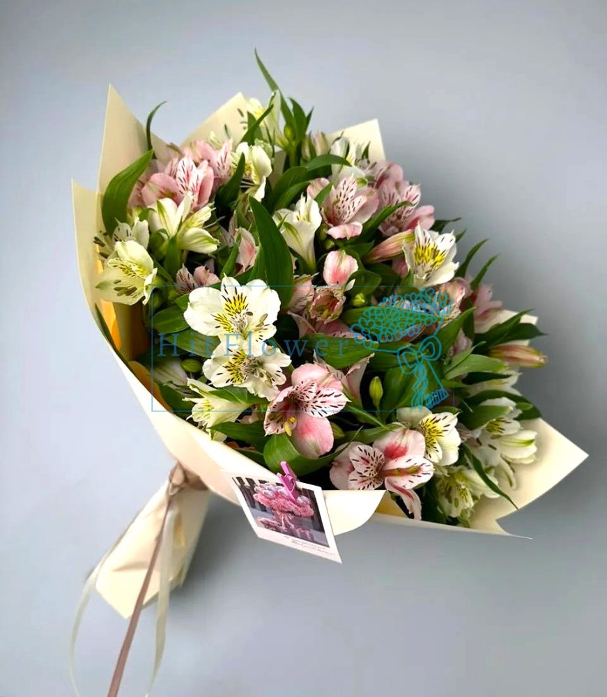 Букет цветов Трепет нежности Букет цветов из: Альстромерии