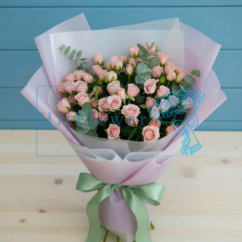 Букет роз Розовый жемчуг